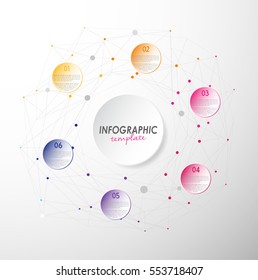 Colorful infographic template with place for your own text - light version.