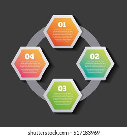 colorful infographic template presentation with numbers. vector illustration