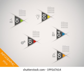 Colorful Infographic Template Triangles Infographic Concept Stock ...