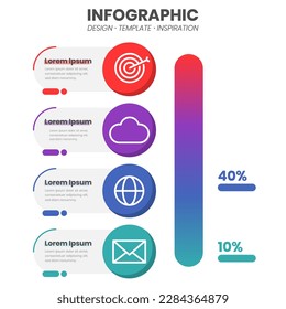 colorful infographic template vector design
