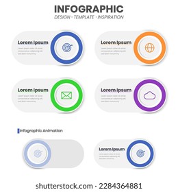 diseño de vectores de plantilla infográfica colorida
