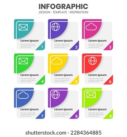 colorful infographic template vector design