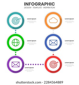 colorful infographic template vector design