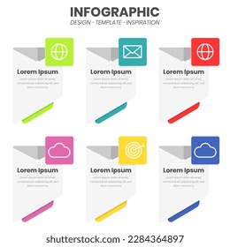 colorful infographic template vector design