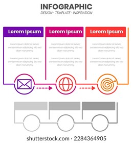 colorful infographic template vector design
