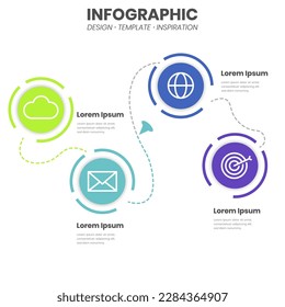 colorful infographic template vector design