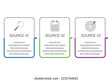 Colorful infographic temple design with arrow and icon.businesss concept with 3 steps or option.