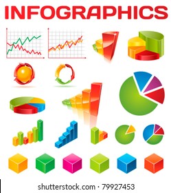 Colorful infographic vector collection