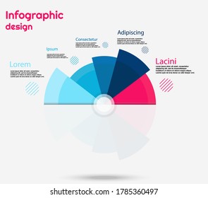 El diseño de vectores infográficos coloridos es tentador de presentación, plan, infografía y trabajo. Vector Eps 10
