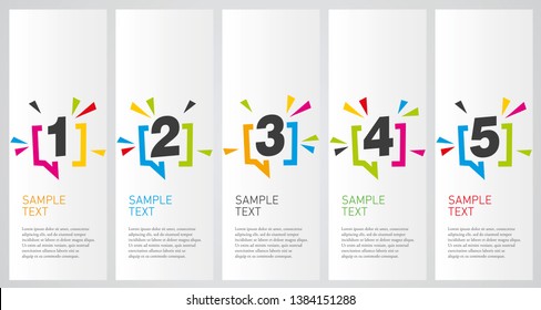 Colorful infographics design vector layout business success concept 1 2 3 4 5 option step
