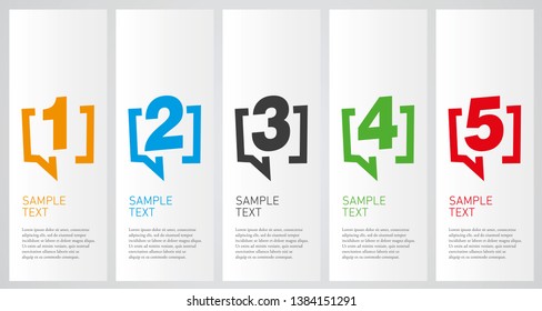 Colorful infographics design vector layout business concept 1 2 3 4 5 option step process