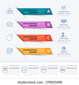 Colorful Infographics Elements, Website Numbers Banner Design