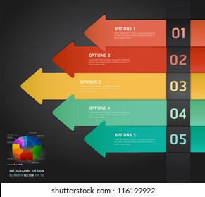 Colorful Infographics Number Options Banner & Card. Vector illustration