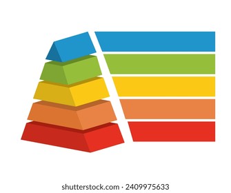 Colorful infographics pyramid. vector illustration