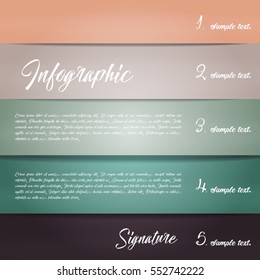 Colorful infographics with stripes of different shades.