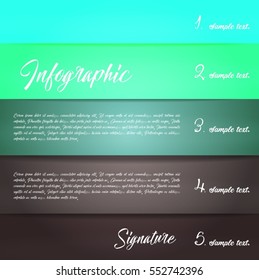 Colorful infographics with stripes of different shades.