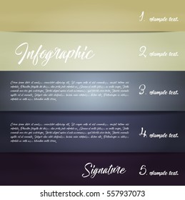 Colorful infographics with stripes of different shades. Vector