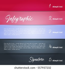 Colorful infographics with stripes of different shades. Vector