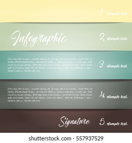 Colorful infographics with stripes of different shades. Vector