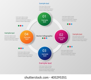 Colorful infographics template with steps, options. For infographic, banner,  web design,presentation. Vector illustration. Eps 10