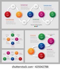 Colorful infographics template with steps, options. For infographic, banner, web design,presentation. Vector illustration. Eps 10