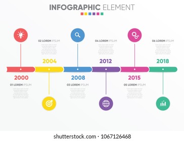 colorful Infographics timeline template