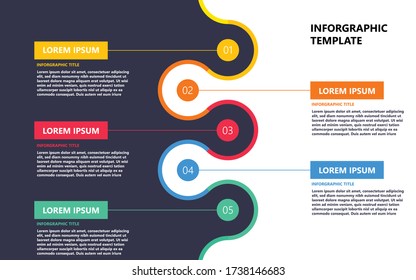 Colorful Inforgraphic Steps Template Design. EPS 10