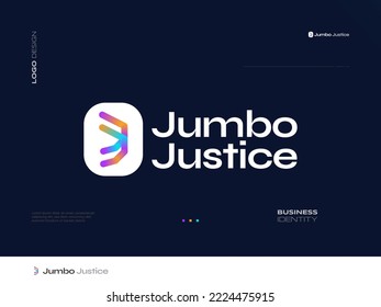 Colorful Initial J and J Logo Design with Modern and Creative Concept. JJ Logo for Business and Technology Brand Identity