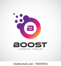 Colorful Initial Letter B Logo Template