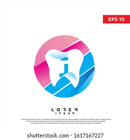 colorful initial letter j dental logo. modern icon, template design