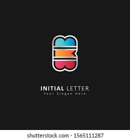 colorful initial letter k logo design vector template element