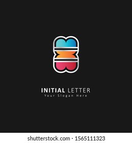 colorful initial letter x logo design vector template element