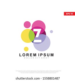 colorful initial letter z bubble logo. modern icon, template design