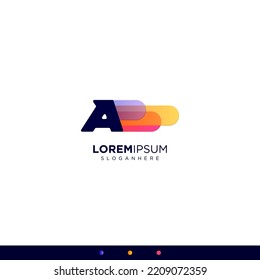 Colorful Initial Letters A Fast Speed ​​Logo Design Template