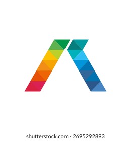 Design colorido de logotipo inicial