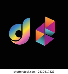 Colorful Initial Logos with Gradient Effects