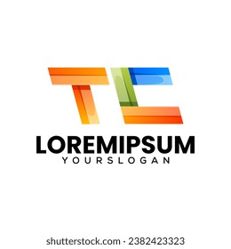 colorful initial tc icon logo design 