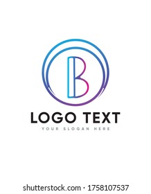 Colorful initials letter type B logo template, Vector logo for business and company identity 
