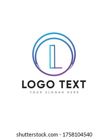 Colorful initials letter type L logo template, Vector logo for business and company identity 