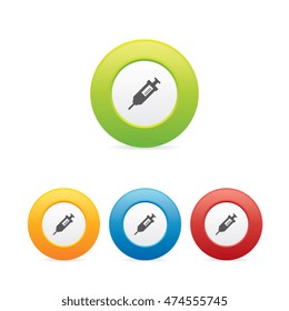Colorful Injection Needle Icons
