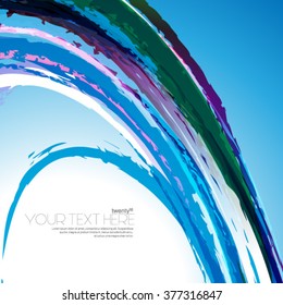 Colorful Ink Circles Background