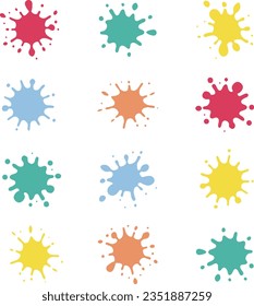 Colorful Ink Material Set for Vectors