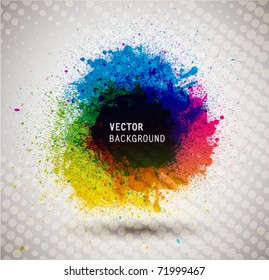 Colorful ink splash banner.