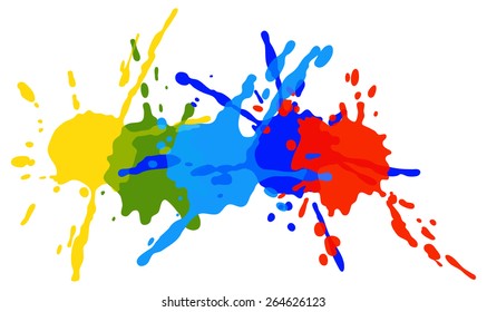 Salpicaduras de tinta colorida.