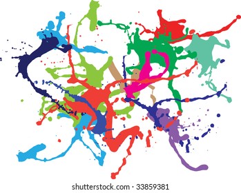 Colorful ink splat design