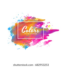 colorful ink splatter watercolor background