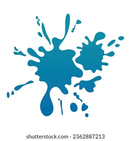 Colorful ink spots set. splash splatter abstract shape. vector illustration