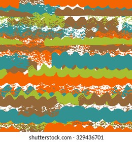Colorful ink wave texture pattern. Vector seamless