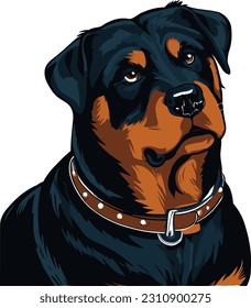 Colorful innocent dog vector on Amazing Dog Illustration Pop Art, Dog digital portrait vector.