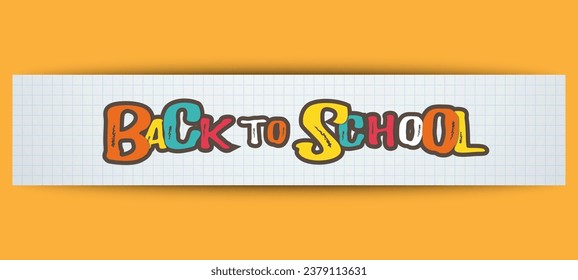 colorful inscription Back to school